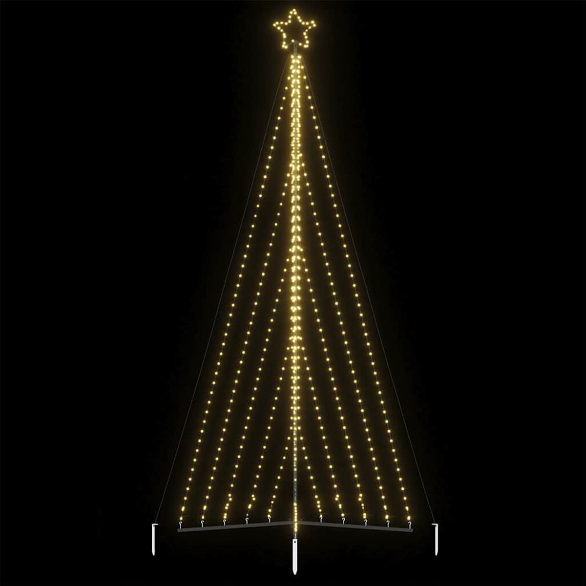 vidaXL LED-kerstboom 570 LEDs warm wit 399 cm