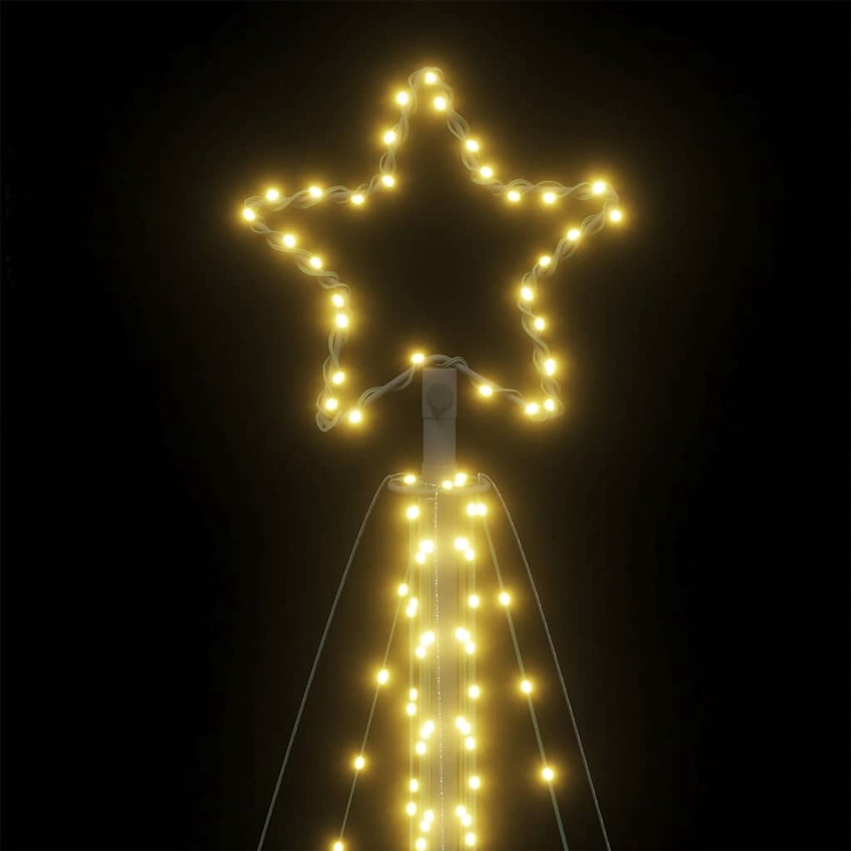 vidaXL LED-kerstboom 570 LEDs warm wit 399 cm
