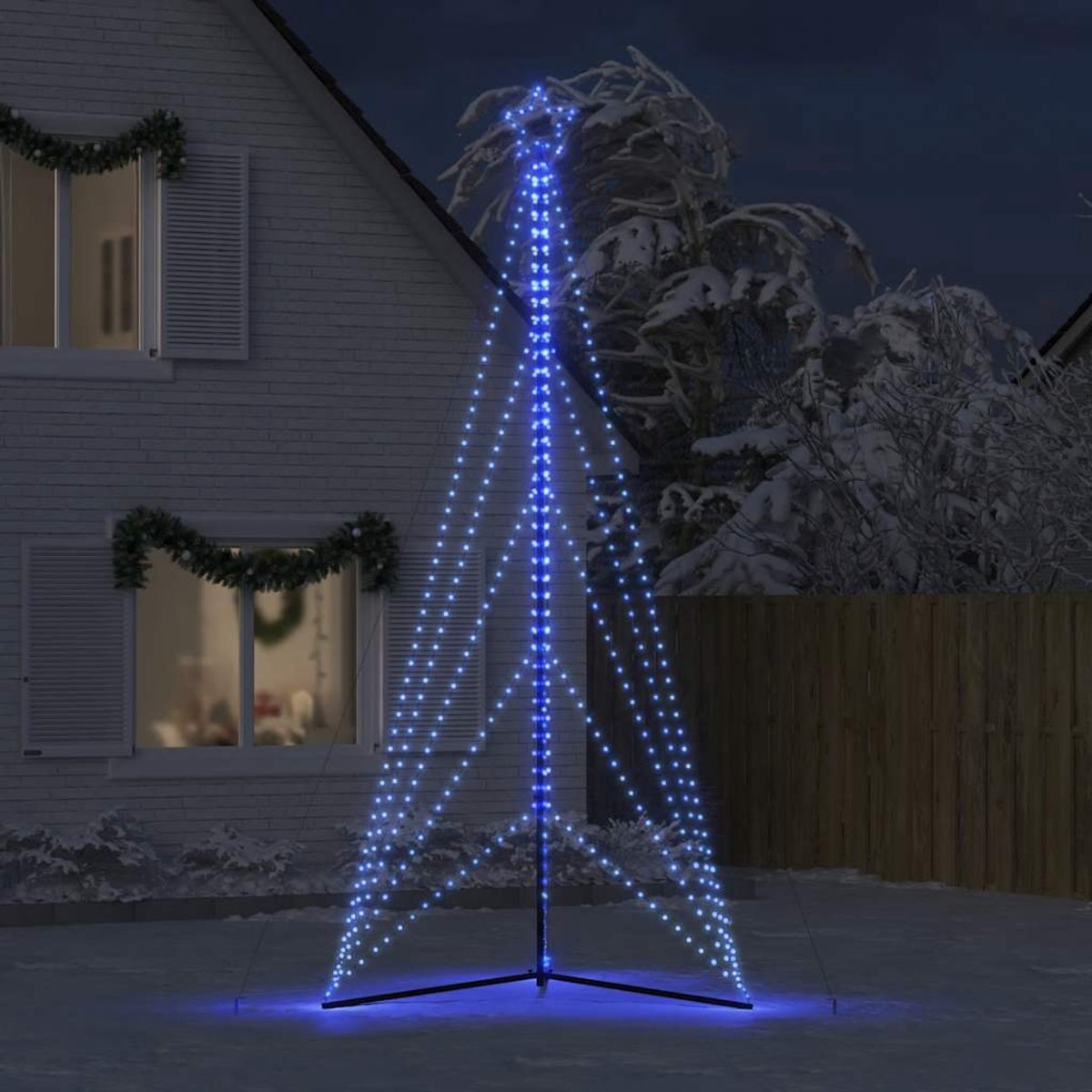 vidaXL LED Kerstboom 615 LEDs 404,5 cm Blauw