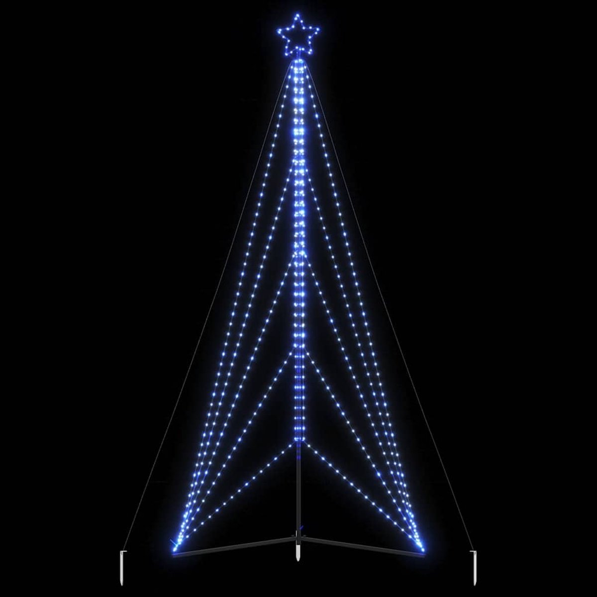 vidaXL LED Kerstboom 615 LEDs 404,5 cm Blauw