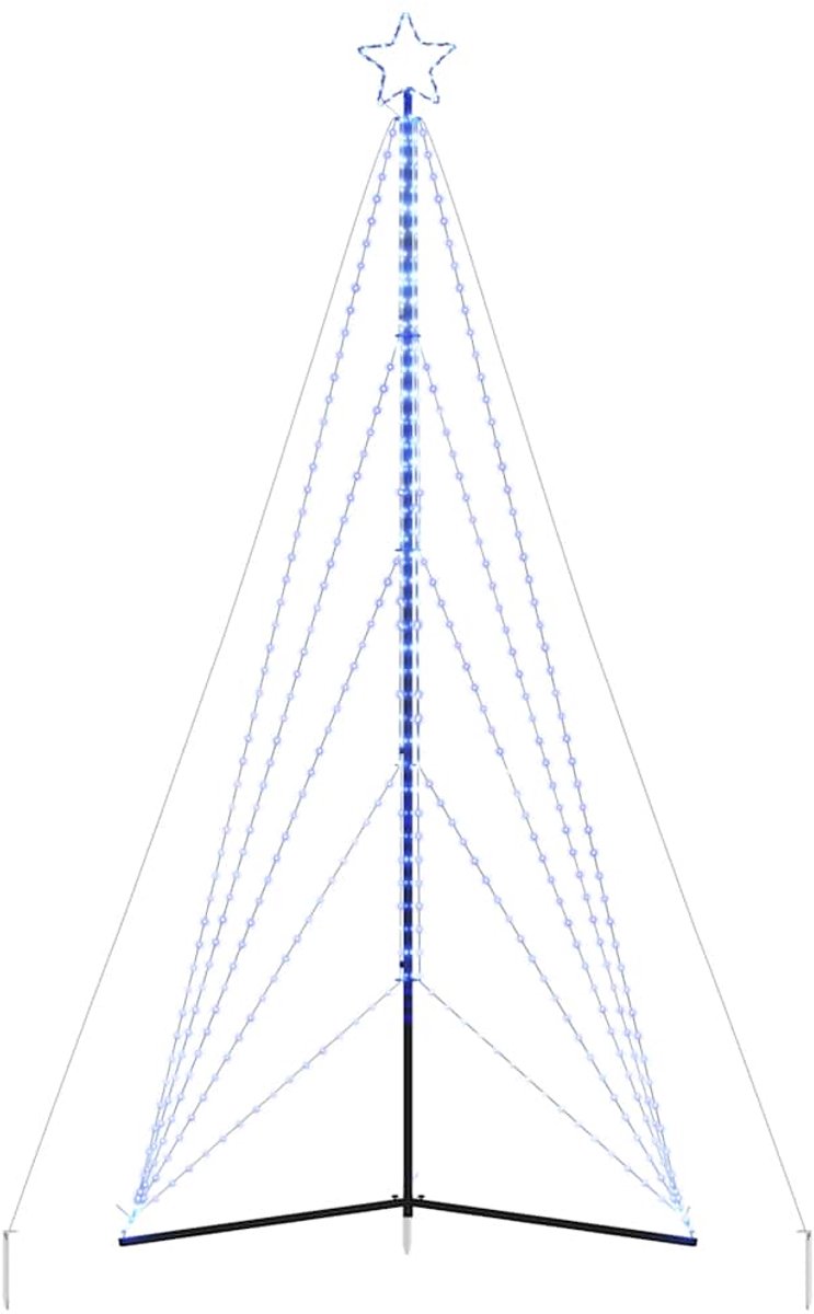 vidaXL LED Kerstboom 615 LEDs 404,5 cm Blauw