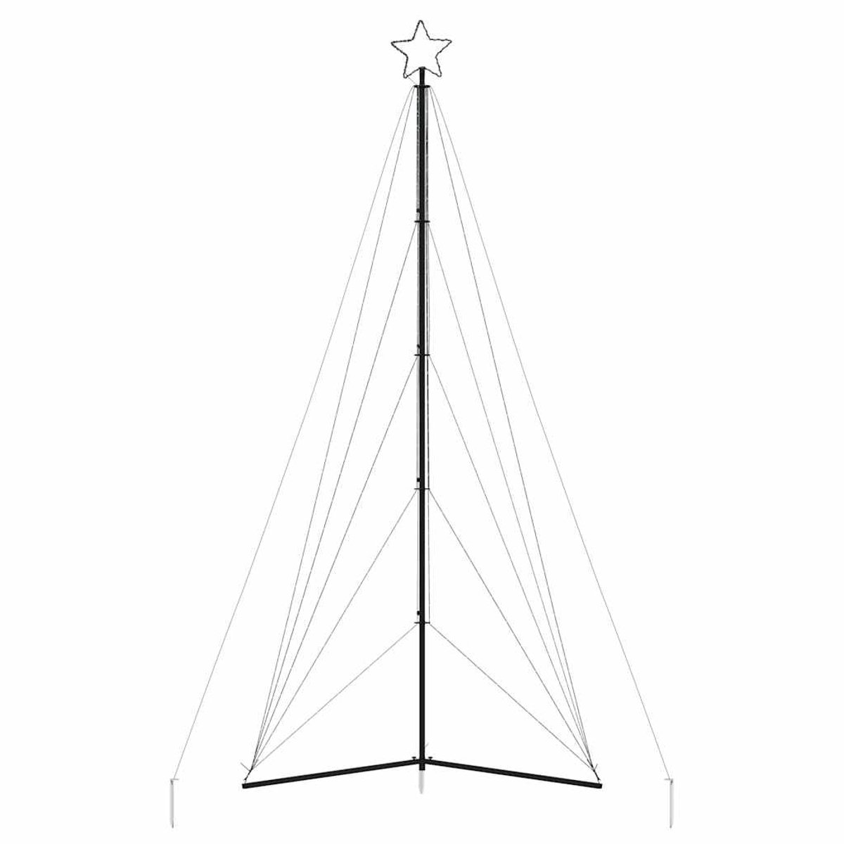 vidaXL LED Kerstboom 615 LEDs Koud Wit 404,5 cm