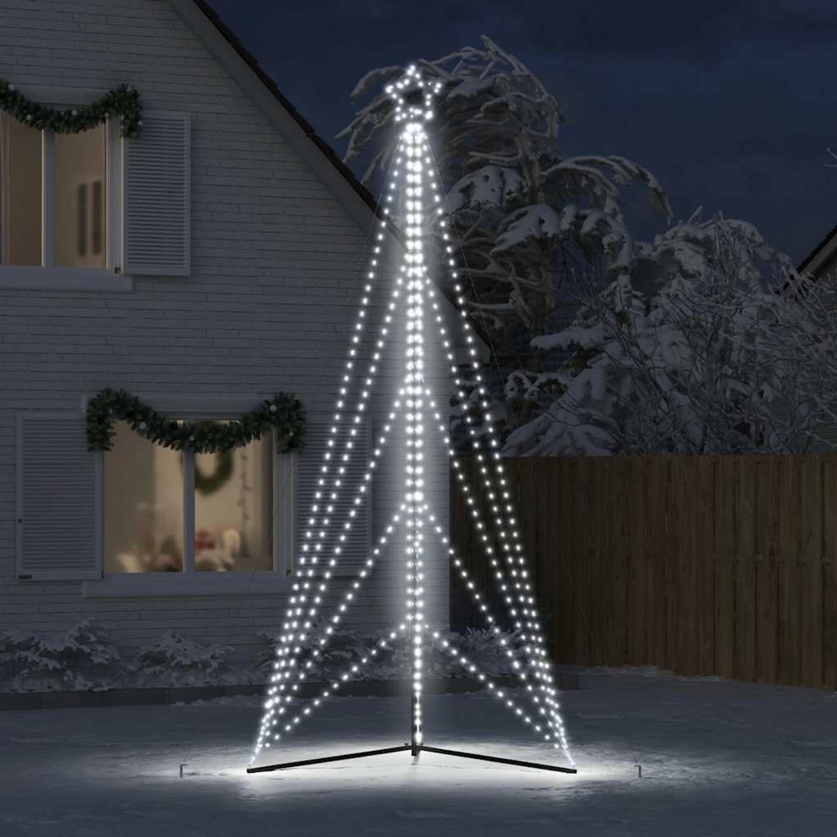 vidaXL LED Kerstboom 615 LEDs Koud Wit 404,5 cm