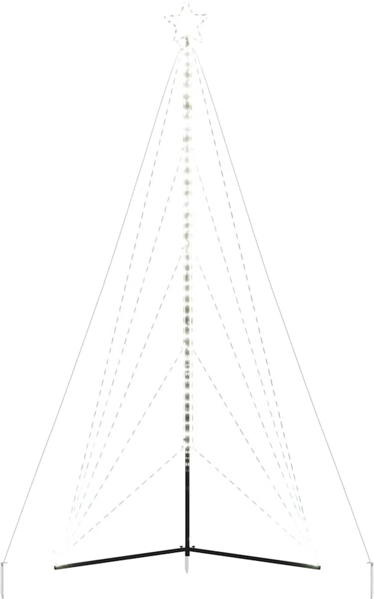 vidaXL LED Kerstboom 615 LEDs Koud Wit 404,5 cm