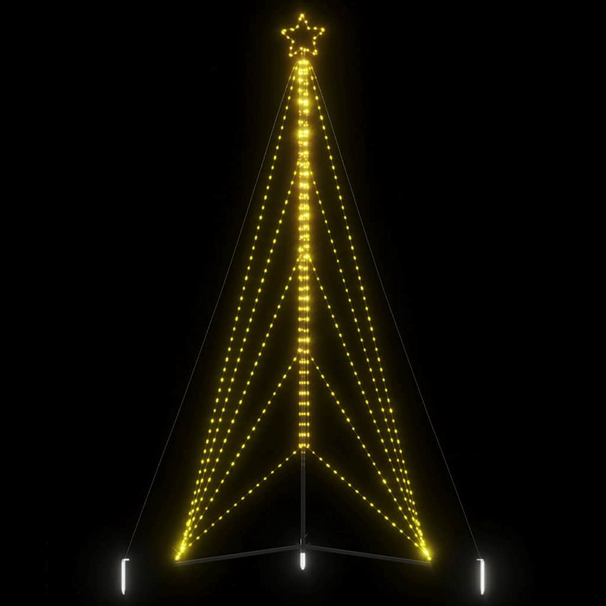 vidaXL LED-kerstboom 615 LEDs warm wit 404,5 cm