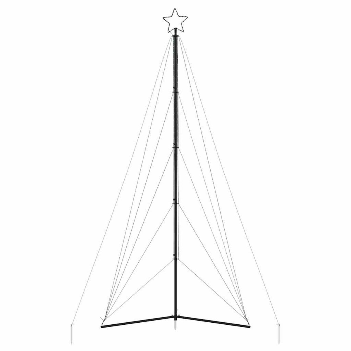 vidaXL LED-kerstboom 615 LEDs warm wit 404,5 cm