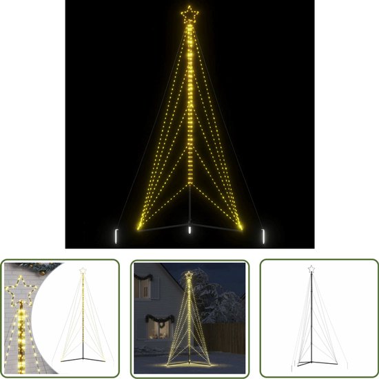vidaXL LED-kerstboom 615 LEDs warm wit 404,5 cm