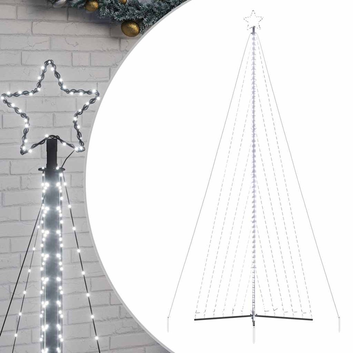 vidaXL LED-kerstboom 789 LEDs 476 cm