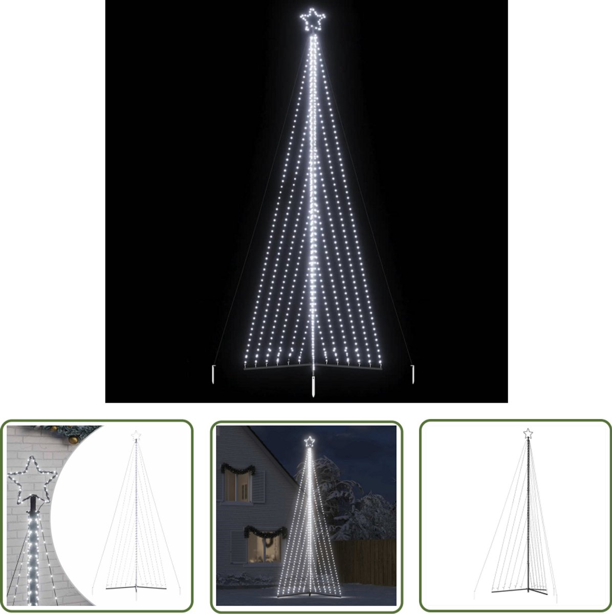 vidaXL LED-kerstboom 789 LEDs 476 cm