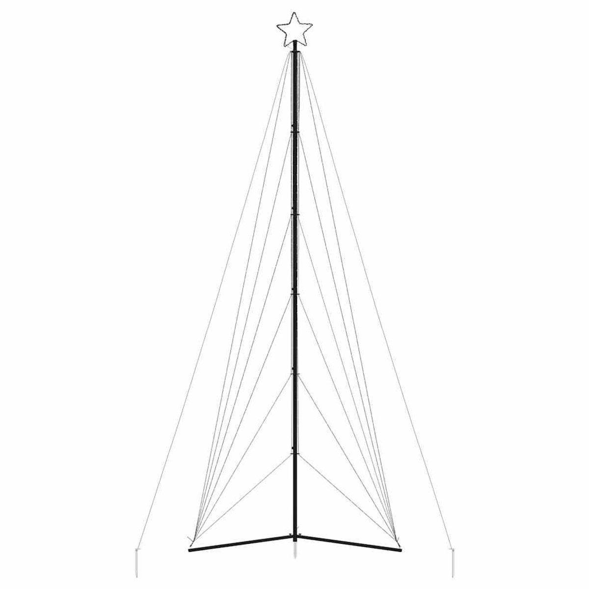 vidaXL LED-kerstboom 861 LEDs koud wit 478 cm