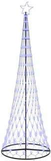 vidaXL LED-kerstboom blauw 300 cm metaal