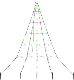 vidaXL LED kerstboom met grondspikes 182 cm
