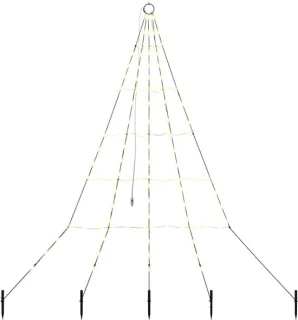 vidaXL LED-kerstboom met grondspikes, 182 cm