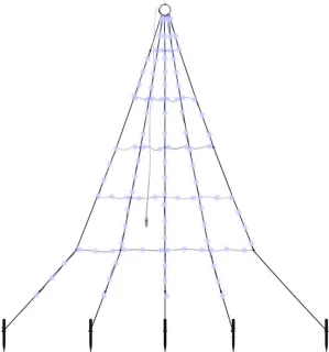 vidaXL LED kerstboom met grondspikes blauw 182 cm metaal
