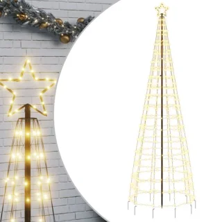 vidaXL LED-kerstboom met spikes 570 leds warm wit 300 cm