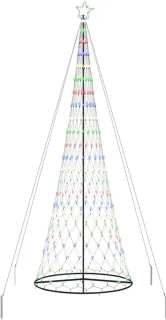 vidaXL LED kerstboom multikleur 399 cm metaal