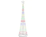 vidaXL LED kerstboom multikleur 51 x 51 x 190 cm metaal