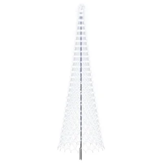vidaXL LED-kerstboom van ijzer, 500 cm, zwart