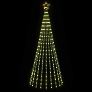 vidaXL LED-kerstboom van staal, zwart, 250 cm