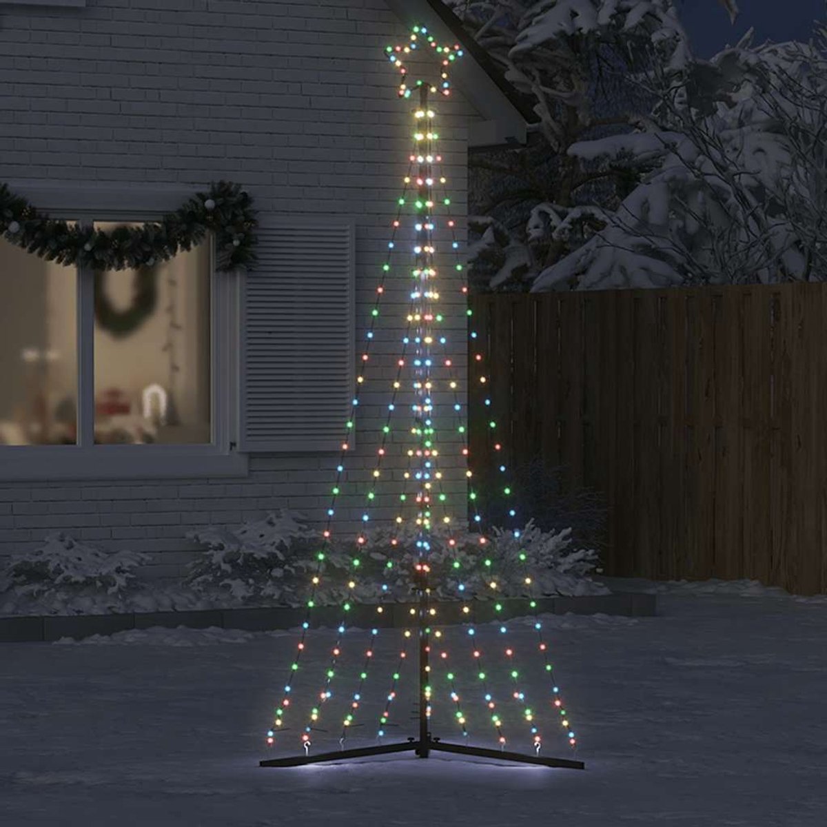 vidaXL LED-kleurkerstboom 249 cm 447 LEDs