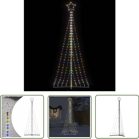 vidaXL LED-kleurkerstboom 249 cm 447 LEDs