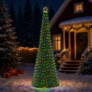vidaXL Led-tinselkerstboom Ekenäs 300 cm