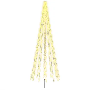 vidaXL ledkerstboom 385 cm zwart staal