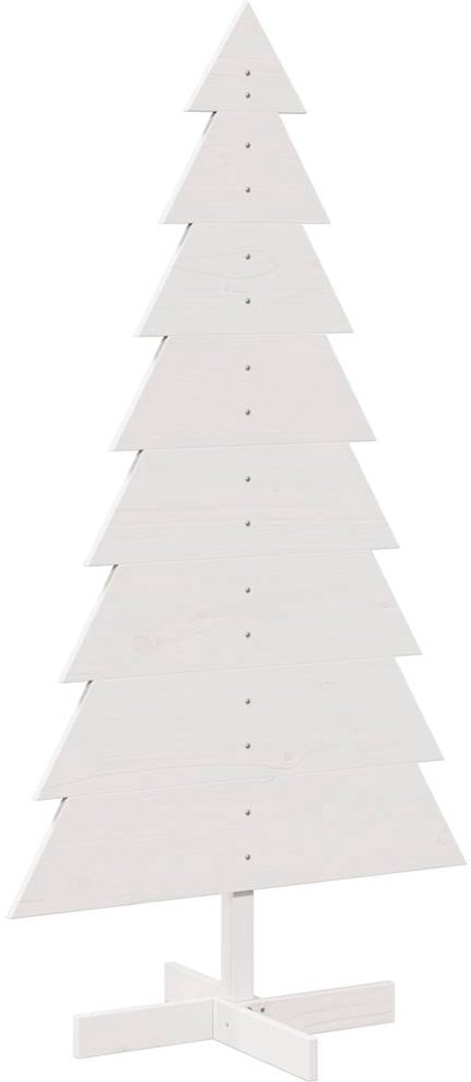 vidaXL Massief Grenenhouten Kerstboom 150 cm Wit