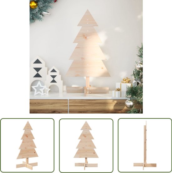 vidaXL Massief Grenenhouten Kerstboom 80 cm