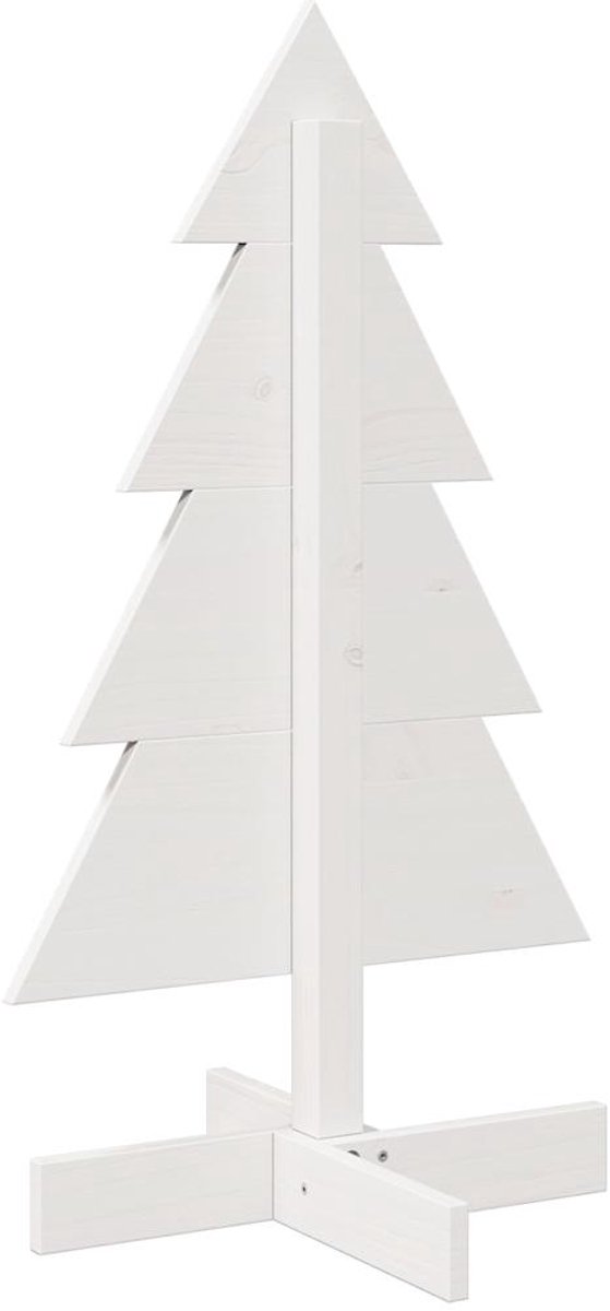 vidaXL Massief Grenenhouten Kerstboom 80 cm Wit