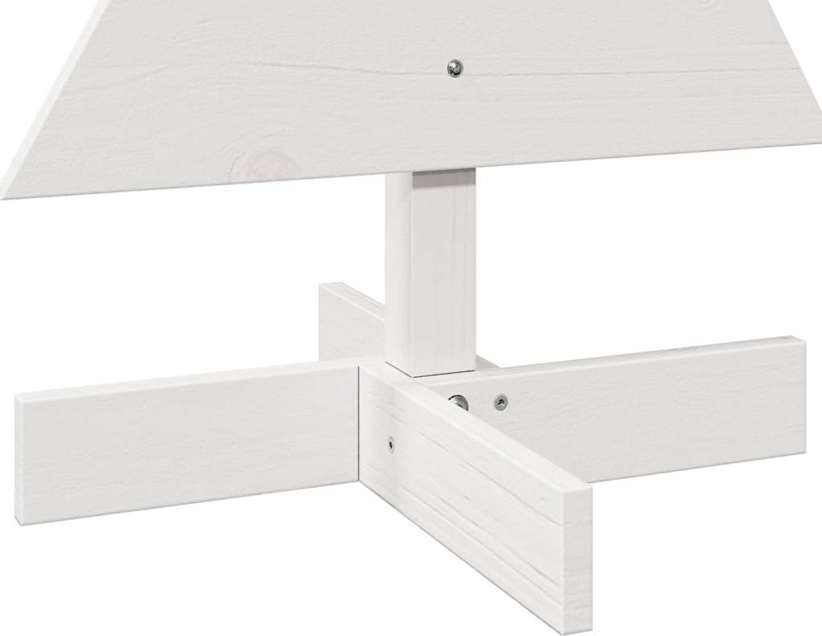 vidaXL Massief Grenenhouten Kerstboom 80 cm Wit
