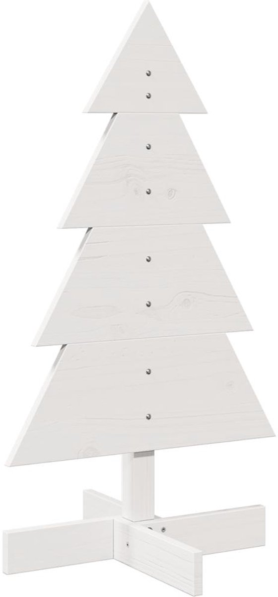 vidaXL Massief Grenenhouten Kerstboom 80 cm Wit