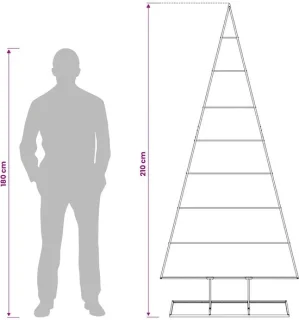 vidaXL metalen kerstboom KUOPIO 210 cm zwart
