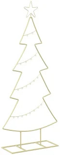 vidaXL metalen kerstboom KUOPIO met standaard 125 cm staal goud