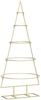 vidaXL Metalen kerstboom KUOPIO met standaard 125 cm Staal Goud
