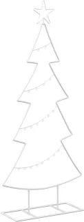 vidaXL Metalen kerstboom Kuopio met standaard 125 cm staal wit