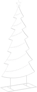 vidaXL Metalen kerstboom Kuopio met standaard 180 cm staal wit
