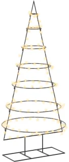 vidaXL Metalen kerstboom KUOPIO met standaard 180 cm warmwit staal