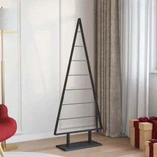 vidaXL metalen kerstboom met standaard zwart 150 cm staal