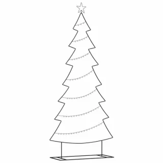 vidaXL metalen kerstboom zwart 210 cm staal
