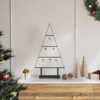 vidaXL metalen kerstboom zwart 60 cm staal