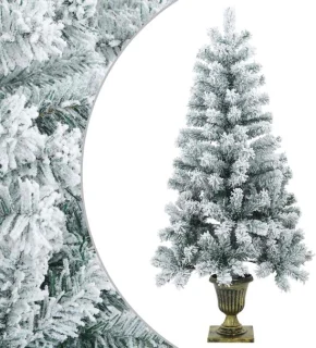 vidaXL mini-kerstboom 120 cm PVC groen en wit