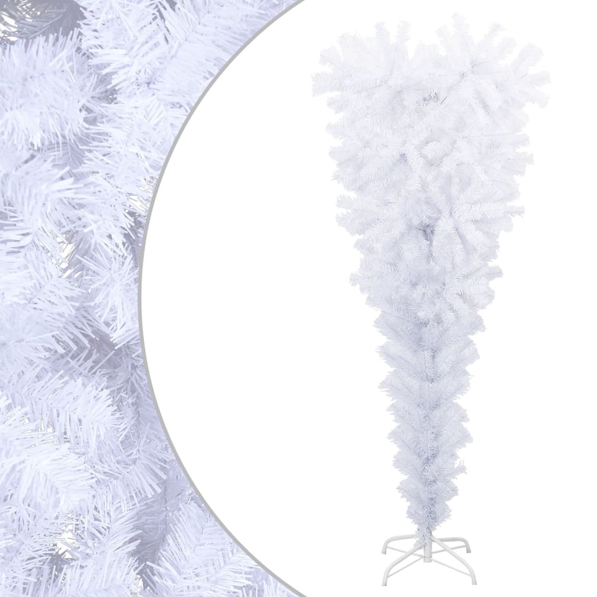 vidaXL Omgekeerde Kerstboom wit 150 cm