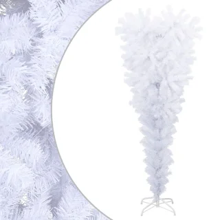 vidaXL Omgekeerde kunstkerstboom 120 cm wit