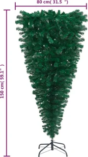vidaXL Omgekeerde kunstkerstboom 150 cm groen