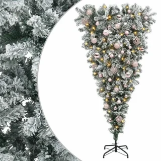 vidaXL omgekeerde kunstmatige kerstboom met scharnier, 150 cm