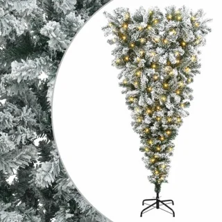 vidaXL Omgekeerde kunstmatige kerstboom met scharnier 150 cm