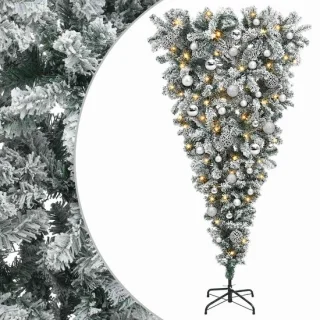 vidaXL omgekeerde kunstmatige kerstboom met scharnier, 150 cm