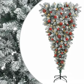 vidaXL omgekeerde kunstmatige kerstboom met scharnier, 150 cm