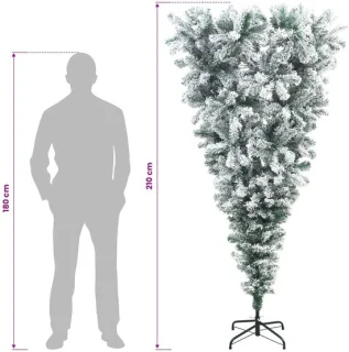 vidaXL ondersteboven kunstkerstboom 210 cm